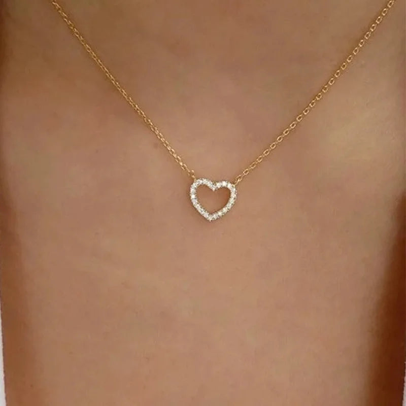 Silver Double Heart Necklace