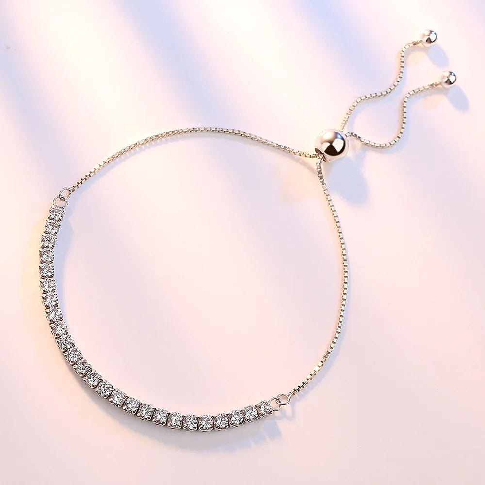 925 Sterling Silver Diamond Bracelet