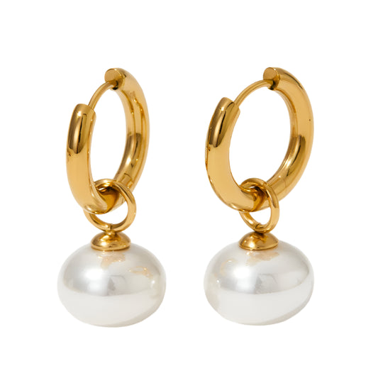 Gold Pearl Earrings