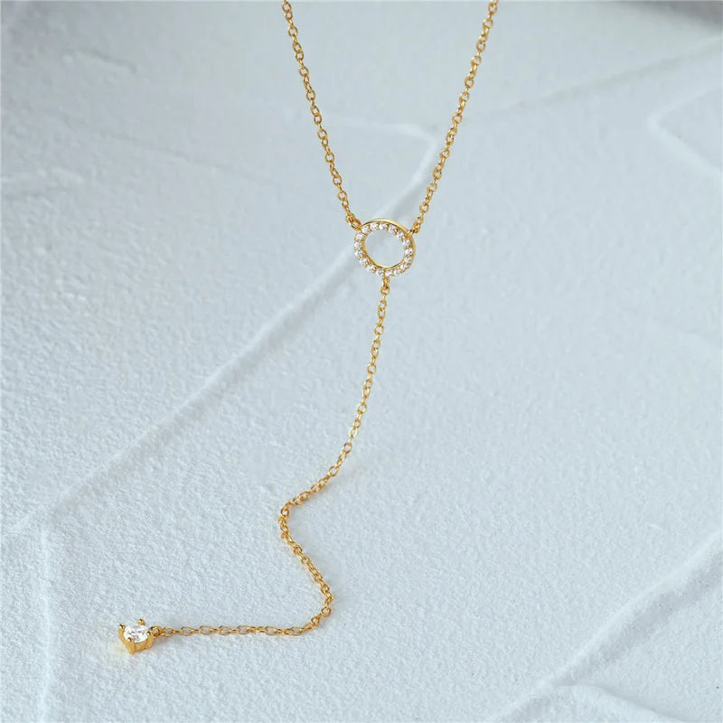 Gold S925 Sterling Silver Double Necklace