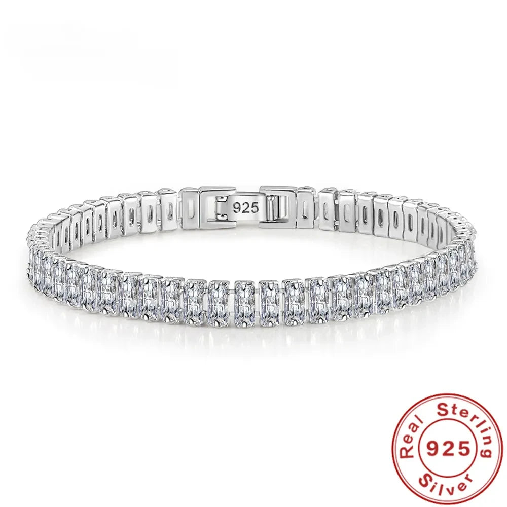 Elegant White Diamond Wedding Bracelet