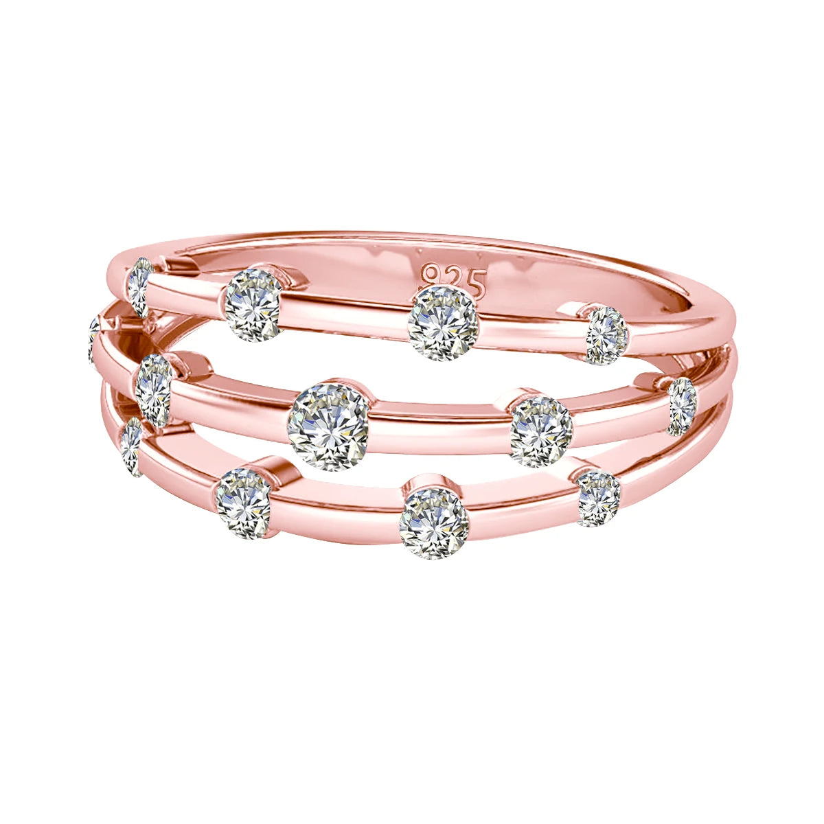 Rose Gold 925 Sterling Silver Wedding Ring