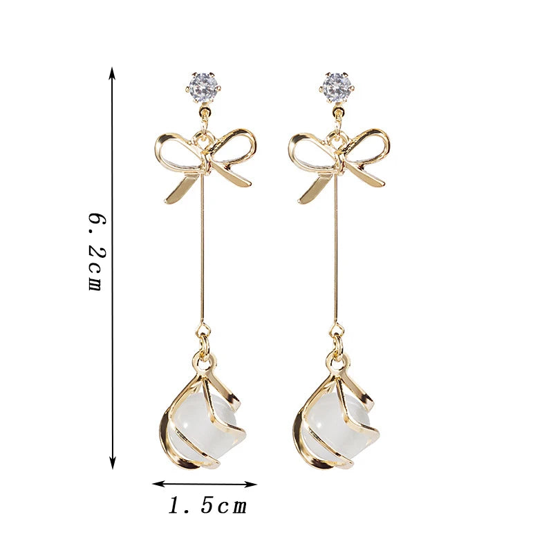 Dangle Bow Earrings