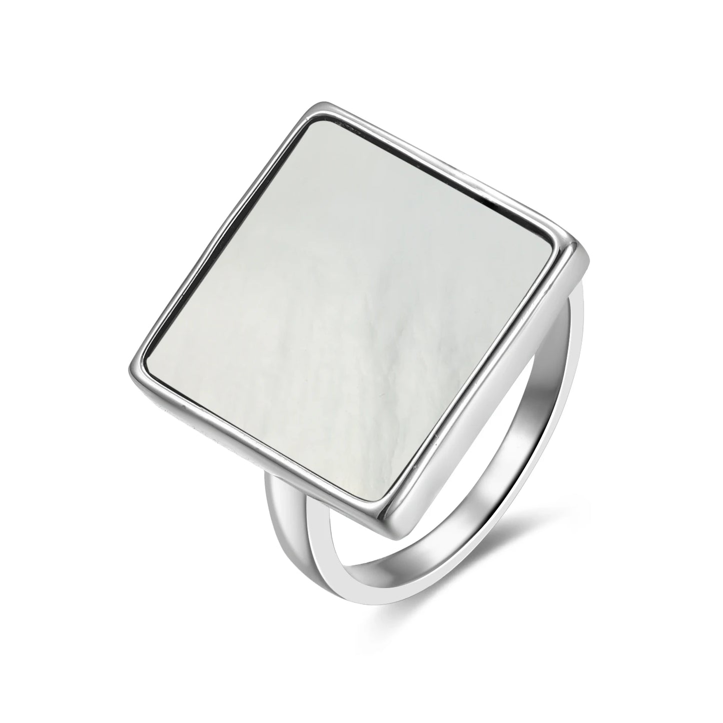 Silver Square 925 Sterling Silver Ring